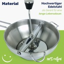 EDELSTAHL Passiermühle Passiersieb Zerkleinerer – Galeriebild 5, Artikelnummer 2573
