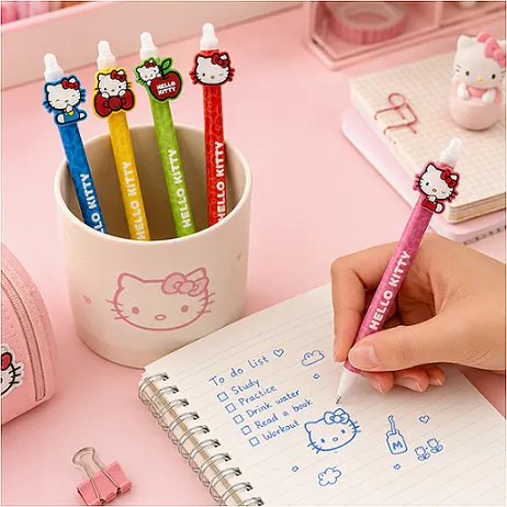 Radierbare Hello Kitty Stifte 5er Set sortiert 14,5 cm – Galeriebild 1, Artikelnummer 18409