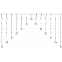 LED Schneeflocken Lichtervorhang 71 LEDs kaltweiß Batteriebetrieb – Galeriebild 6, Artikelnummer 18215