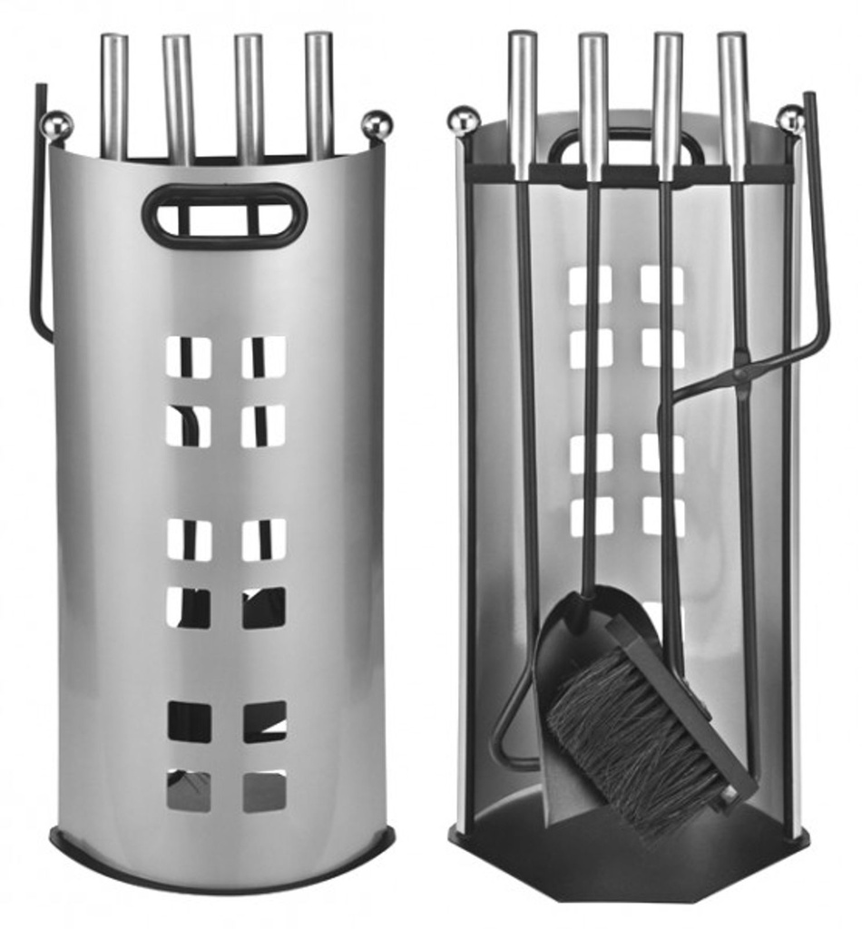 5tlg. Kaminbesteck Set, Edelstahl