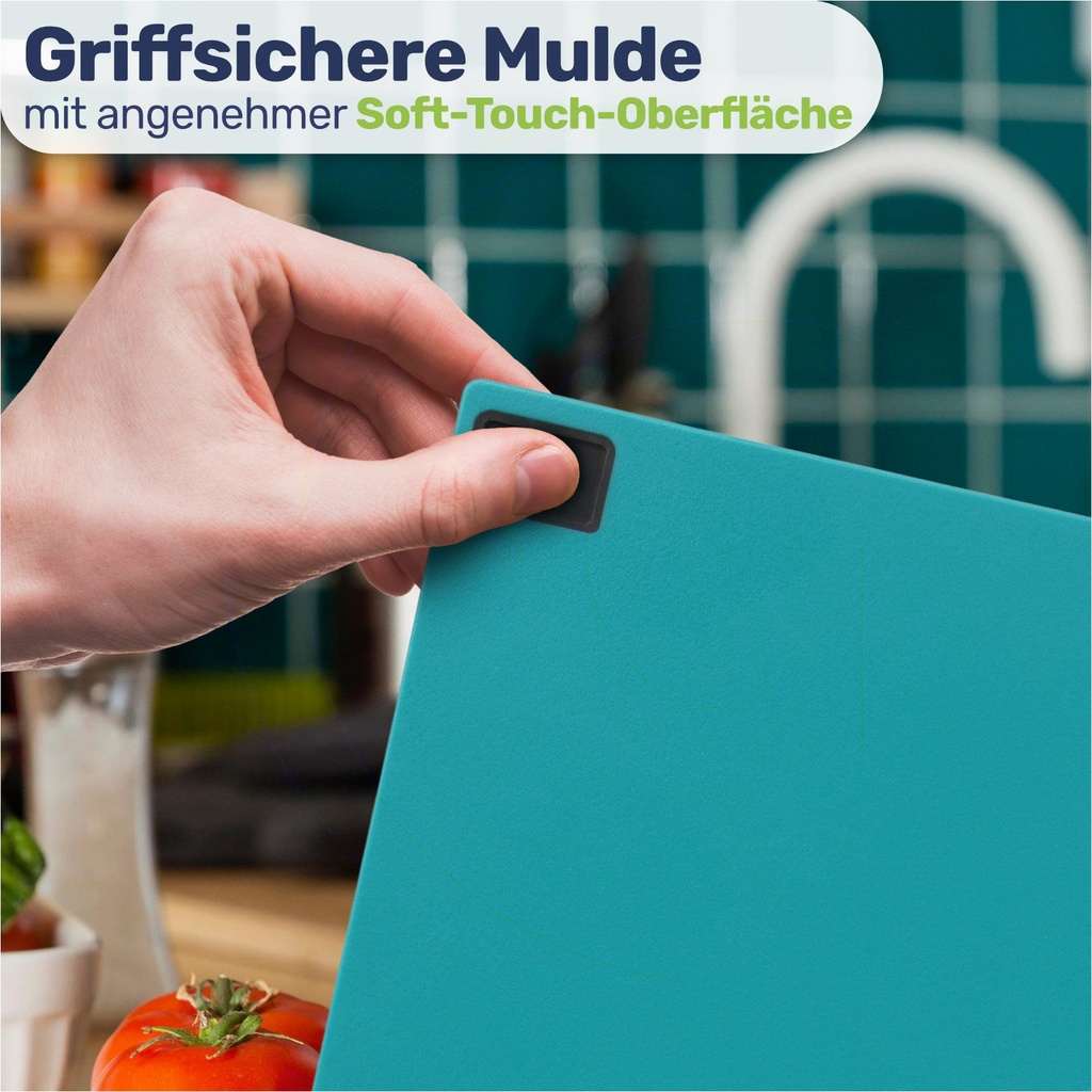 3er Schneidebrett Set mit Ständer – rutschfest, hygienisch, farbig – Galeriebild 6, Artikelnummer 17899