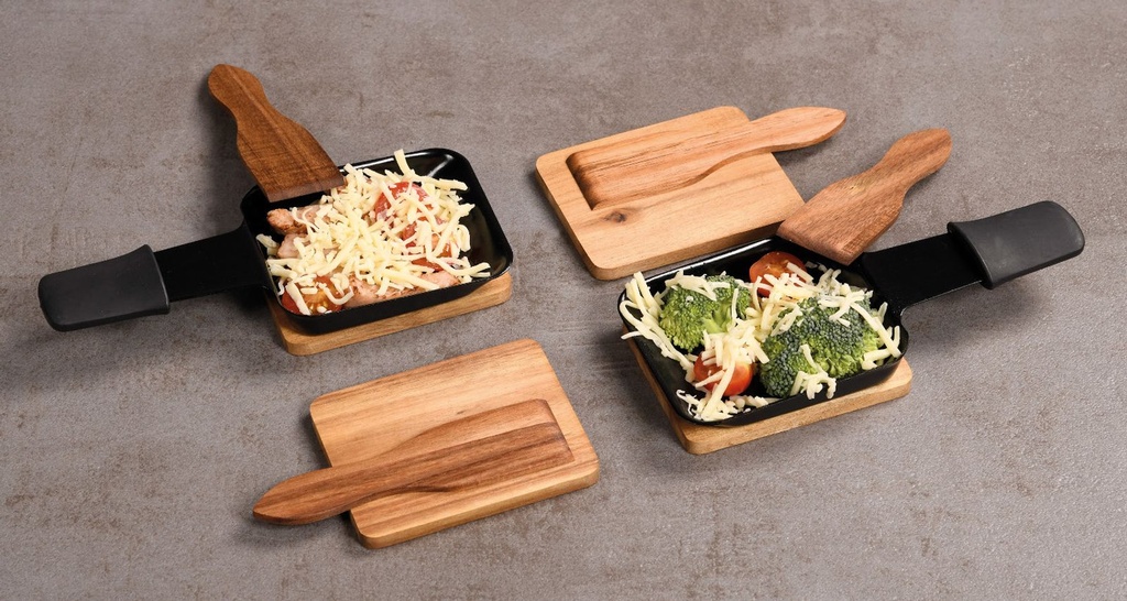 8er Set Racletteschieber Schaber für Raclette 13 x 3,5 cm aus Akazie – Galeriebild 3, Artikelnummer 17251