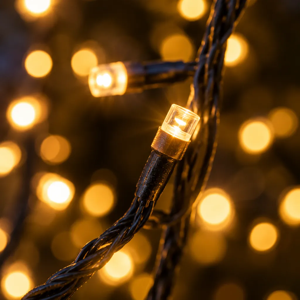 Fahnenmast-Lichterkette mit 400 warm weißen LEDs – Galeriebild 1, Artikelnummer 18510