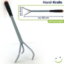 5-tlg. Gartenwerkzeug Set Harke Hacke Kralle Stahl – Galeriebild 5, Artikelnummer 17028