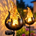 2er Solar Gartenstecker Set "Feuer" ca. 17 x 7 x 92 cm – Galeriebild 1, Artikelnummer 18509
