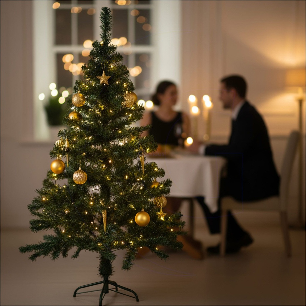Künstlicher Weihnachtsbaum 150 cm Grün 440 Zweigen mit Metallständer – Galeriebild 6, Artikelnummer 2549