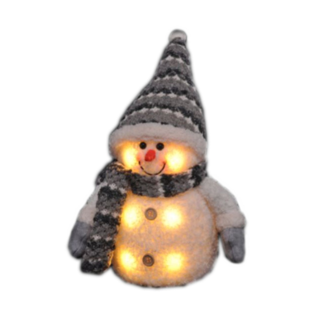 2er Set Dekofigur Schneemann LED Weihnachtsdeko – Galeriebild 2, Artikelnummer 13010