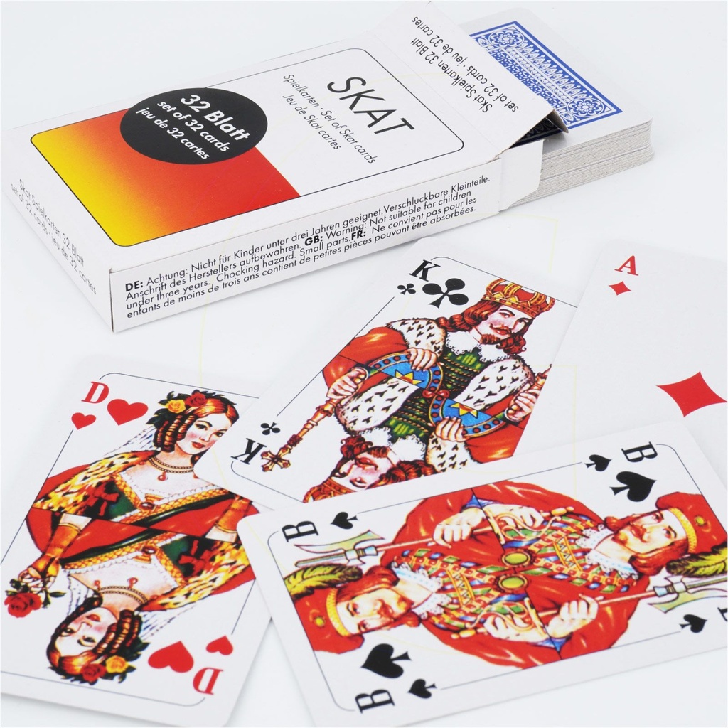 72er Set Skatkarten französisches Blatt 32 Spielkarten Kartenset – Galeriebild 2, Artikelnummer 2497