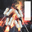 4er Set Grillspieße – Edelstahl & Holz, 75 cm – Ideal für Lagerfeuer – Galeriebild 1, Artikelnummer 17967