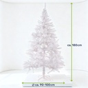 Weißer Weihnachtsbaum 180 cm künstlicher Tannenbaum 600 Zweigen – Galeriebild 14, Artikelnummer 3304