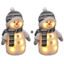 2er Set Deko Schneemann LED Weihnachtsdeko Figur – Galeriebild 1, Artikelnummer 12977