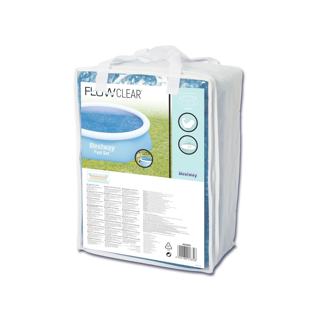 Bestway Solarabdeckplane Ø244cm Pool Wärmeplane – Galeriebild 3, Artikelnummer 15630