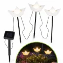 3er LED Solar Gartenstecker "Papierboot"