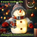 Schneemann LED Figur 28 cm Weihnachtsdeko batteriebetrieben Kunststoff – Galeriebild 1, Artikelnummer 8170