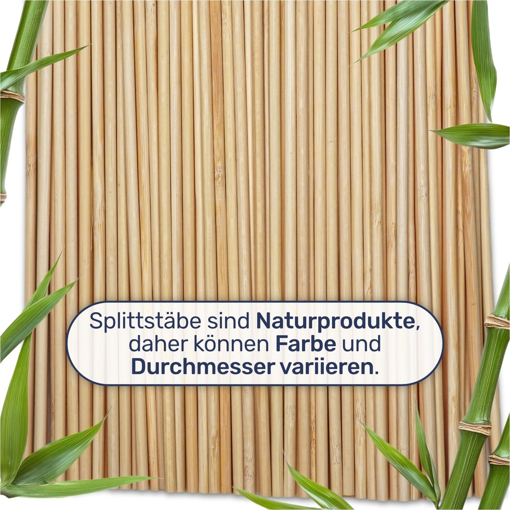 Bambus Splittstäbe 40 cm – Pflanzstäbe Rankhilfe für Garten & Topf – Galeriebild 4, Artikelnummer 18027