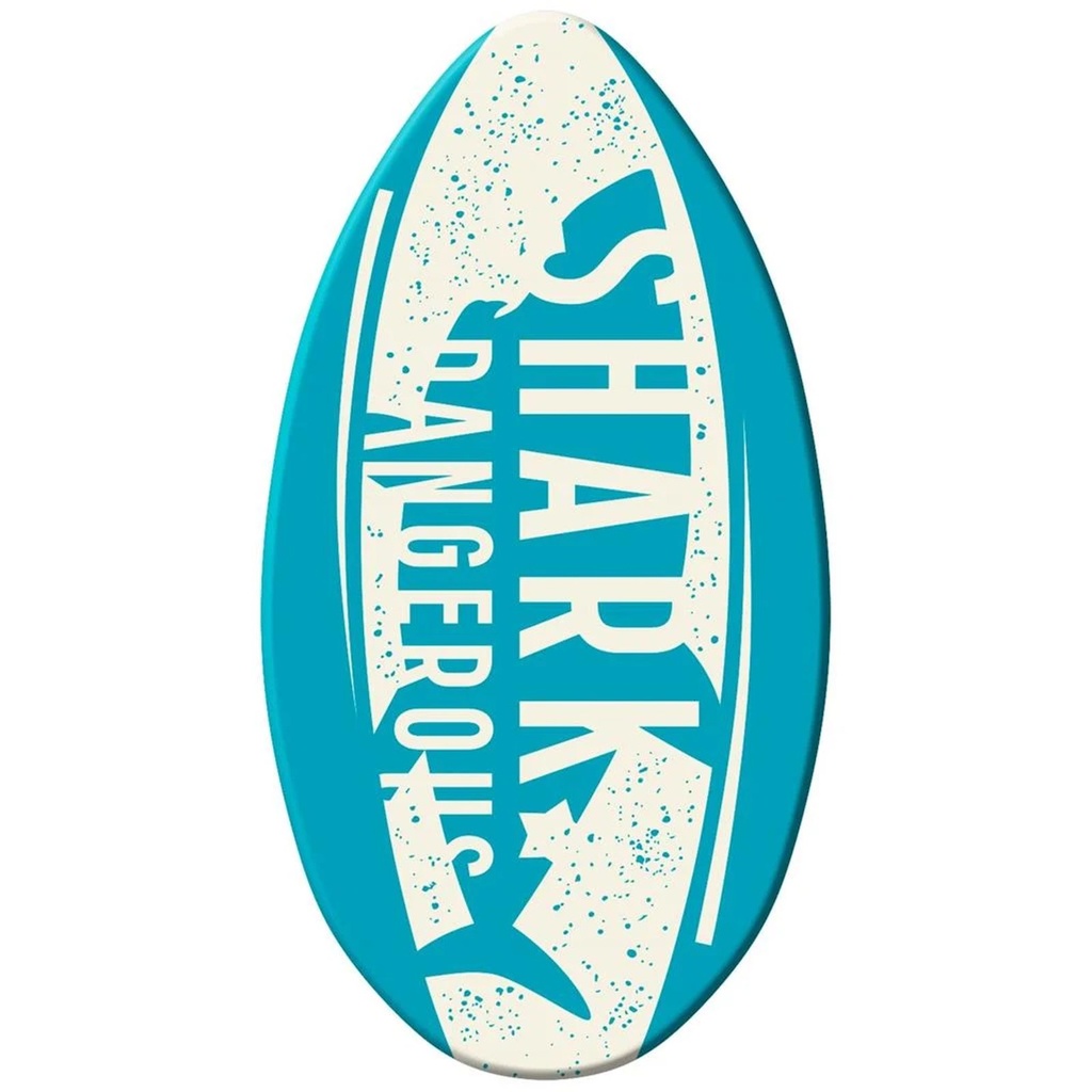 Skimboard Shark 94 cm Holz Surfbrett für Wassersport Blau