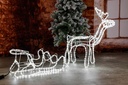 XXL Rentier mit Schlitten, beleuchtet, 432 LEDs