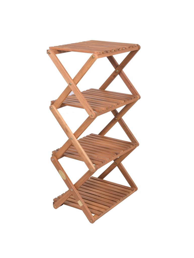 Holz Pflanzenregal mit 4 Ebenen aus Akazie FSC