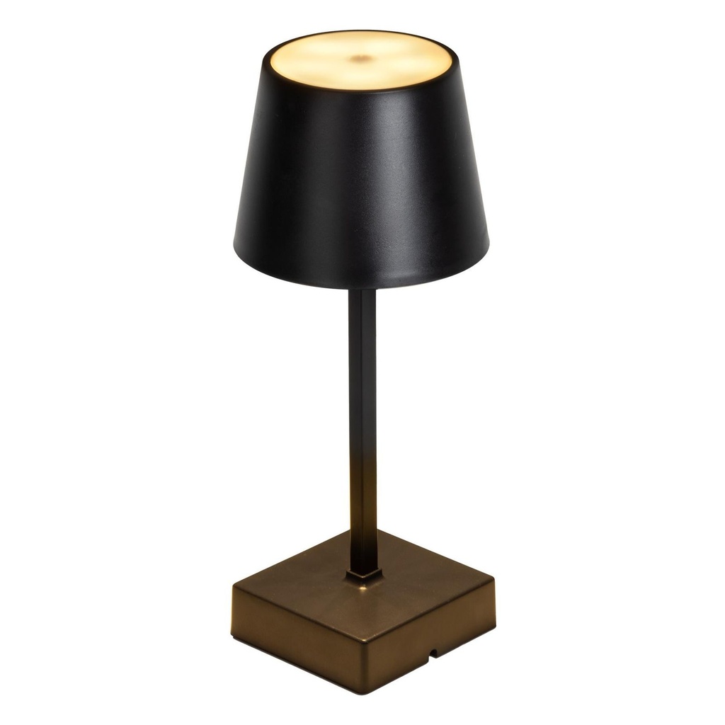 LED Tischlampe schwarz mit Touch Schalter Akku USB warmweiß 3 Modi – Galeriebild 2, Artikelnummer 18295