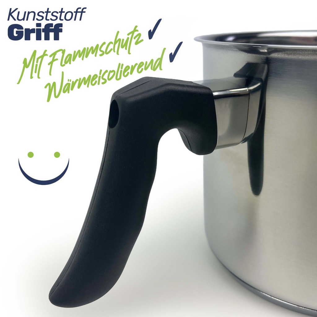 EDELSTAHL Milchkochtopf Kochtopf Milchtopf Topf Kuvertüre SYLT 1,5L – Galeriebild 5, Artikelnummer 2628