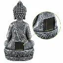 LED Solar Buddha Figur mit RGB Farbwechsel und Glaskugel 19,5 cm – Galeriebild 1, Artikelnummer 18534