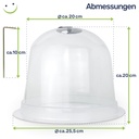 Minigewächshaus 3er Glockenförmig Schutz für Jungpflanzen Kunststoff – Galeriebild 6, Artikelnummer 17234