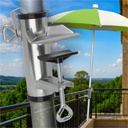 Sonnenschirmhalter für Balkongeländer 25-38mm aus Aluminium – Galeriebild 4, Artikelnummer 17975