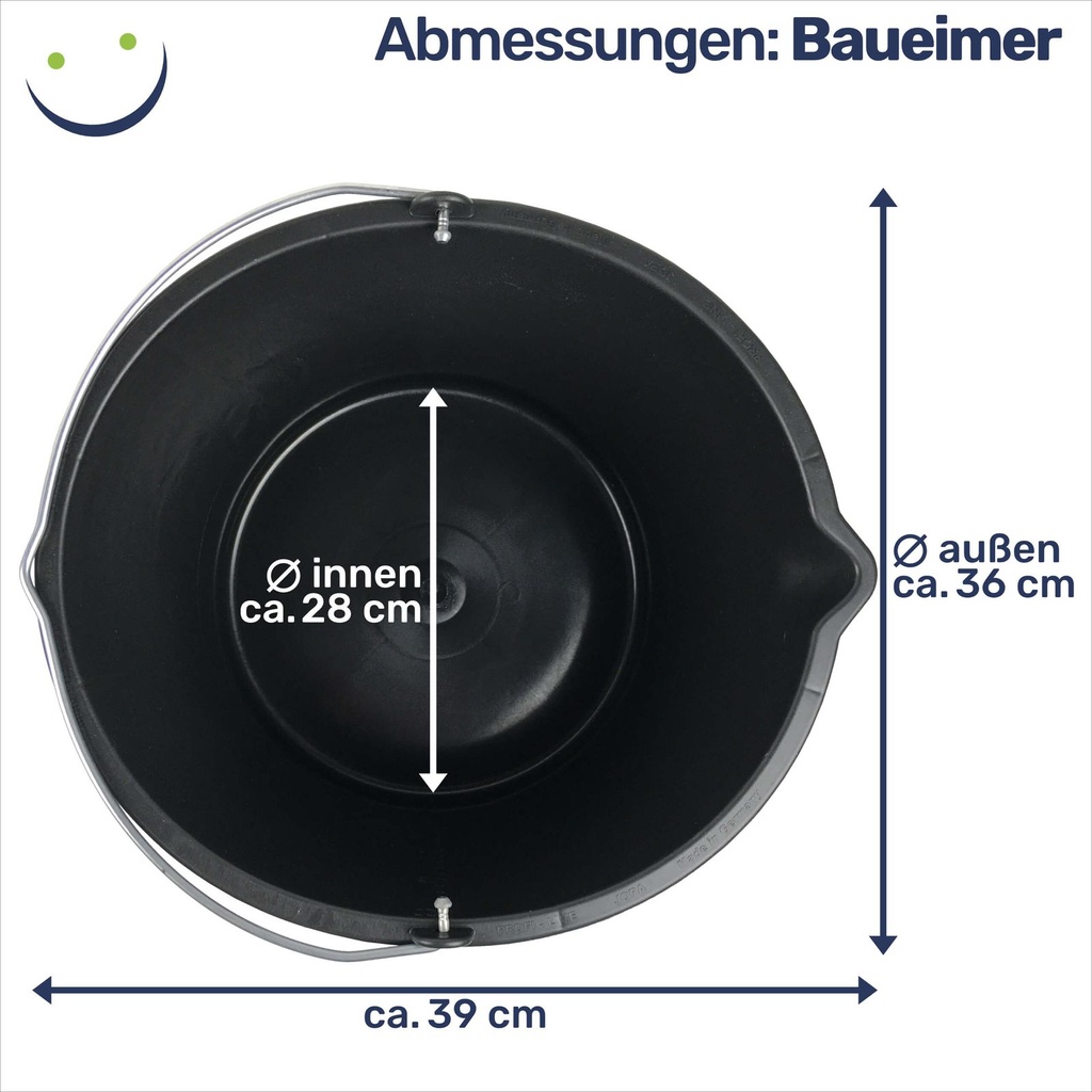 Baueimer 20L Betoneimer Ausguss – Galeriebild 5, Artikelnummer 17063