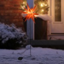 LED Gartenstecker PVC Stern, rot dia: 35 cm, Höhe: 90 cm, Artikelnummer 18514