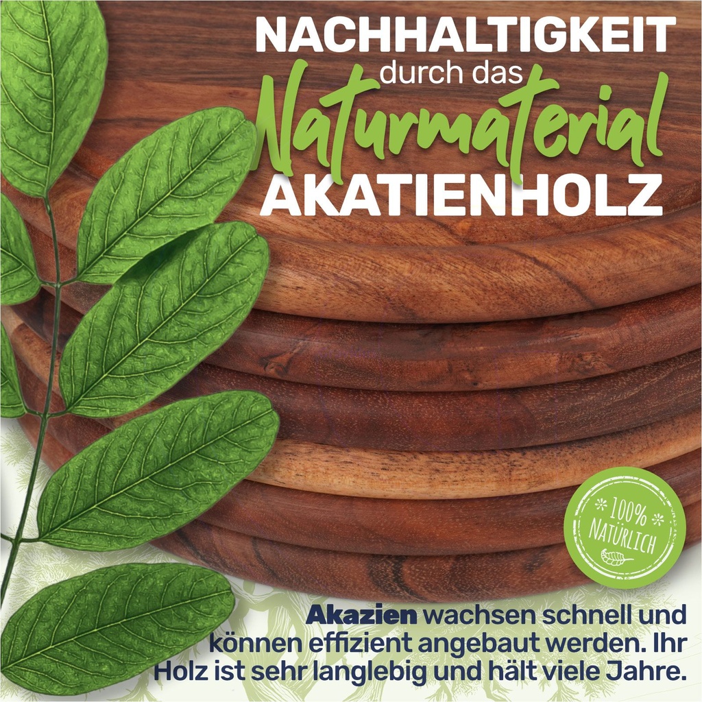 Vesperteller aus Akazienholz – stilvoll & funktional – Galeriebild 2, Artikelnummer 17294