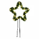 LED Stern mit Tannengirlande und Metallstab ca. 36 x 36 x 72 cm – Galeriebild 1, Artikelnummer 18516