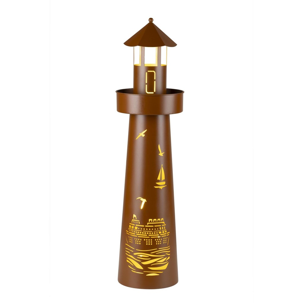 LED Leuchtturm mit Timer Maritim Dekorativ Dekosäule 80cm – Galeriebild 2, Artikelnummer 17894