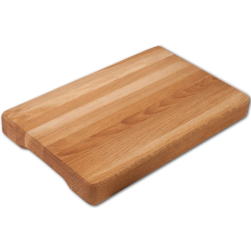Schneidebrett Hackblock Holzbrett Holz Brett mit Griffmulde Massivholz Eiche