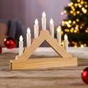 LED Mini Lichterbogen Holz 7 warmweiße LEDs Batteriebetrieb Innen – Galeriebild 3, Artikelnummer 2548