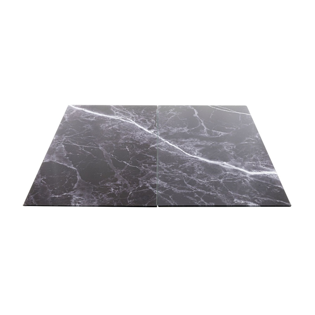 2er Set Herdabdeckplatten Glas Marmor Schwarz – Schutz & Arbeitsfläche – Galeriebild 3, Artikelnummer 17197