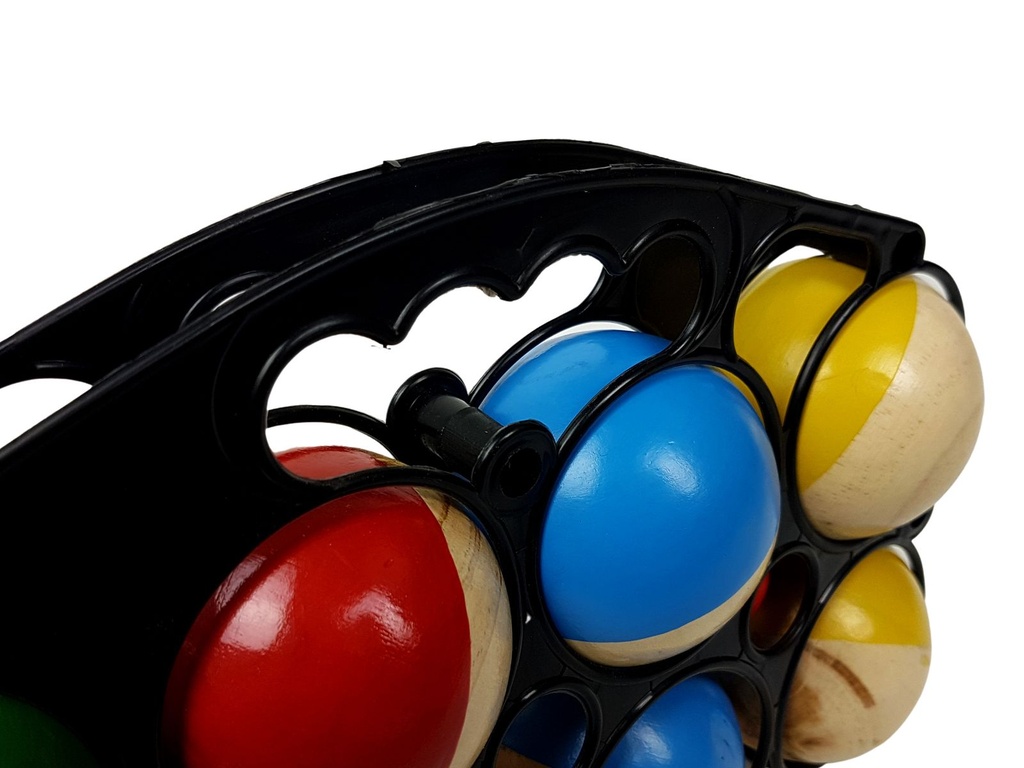Boule Set Holz: 8 Kugeln, 2 Zielbälle, Korb – Galeriebild 5, Artikelnummer 15537