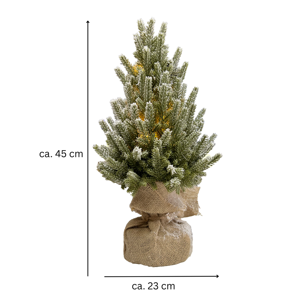 Weihnachtsdeko Set mit LED Baum, Lichterkette & Wichtel auf Holzstern – Galeriebild 5, Artikelnummer 18302