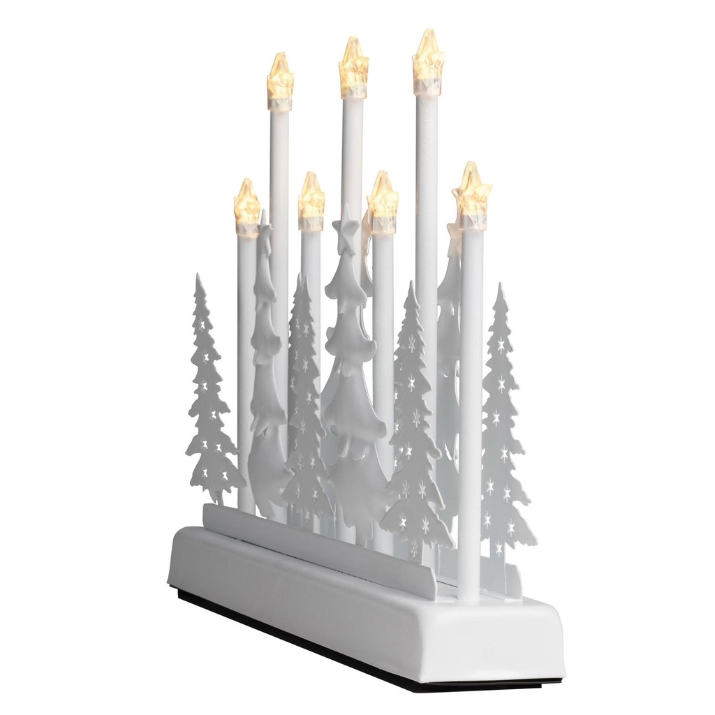 Beleuchtete Weihnachts Silhouette Metall Tannenbaum mit 7 LED Sternen – Galeriebild 4, Artikelnummer 18282