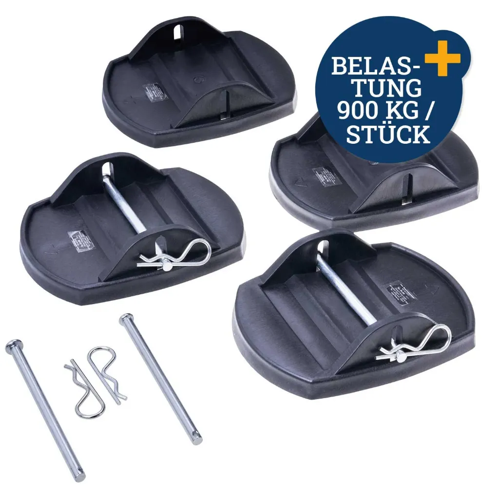 4er Set Stützplatten Wohnwagen Wohnmobil Anhänger Sicherung Stütze, Artikelnummer 9795