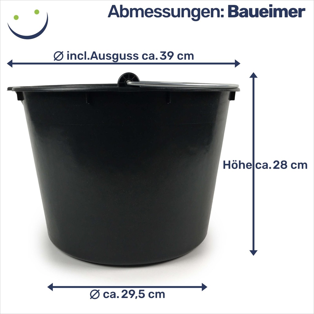 Baueimer 20L Betoneimer Ausguss – Galeriebild 6, Artikelnummer 17063