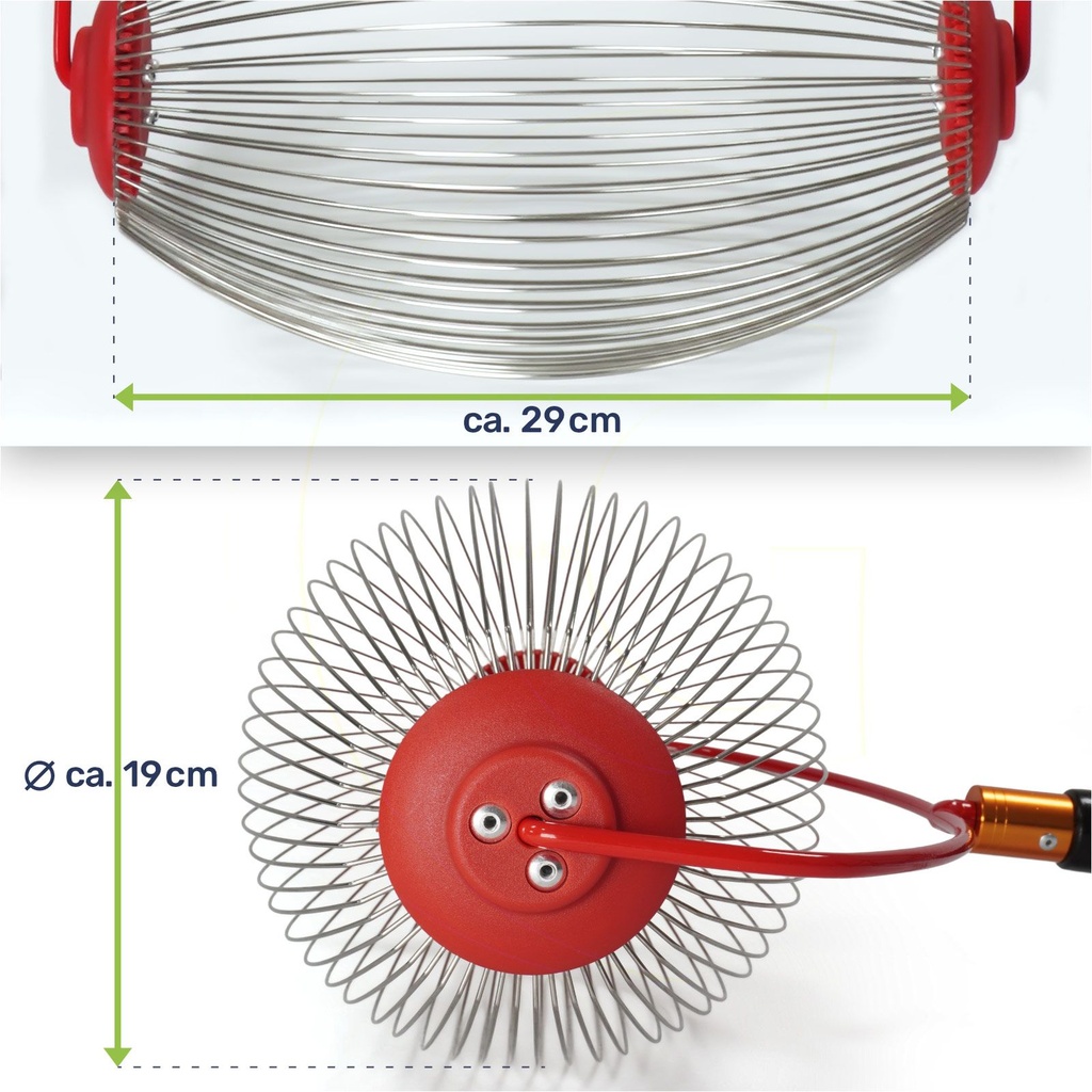 Rollsammler mit Teleskopstiel ausziehbar 52–120 cm Obst Nuss Sammler – Galeriebild 8, Artikelnummer 18150