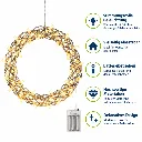 Metall Kranz mit 40 LEDs ca. Ø 30 cm – Galeriebild 1, Artikelnummer 18521