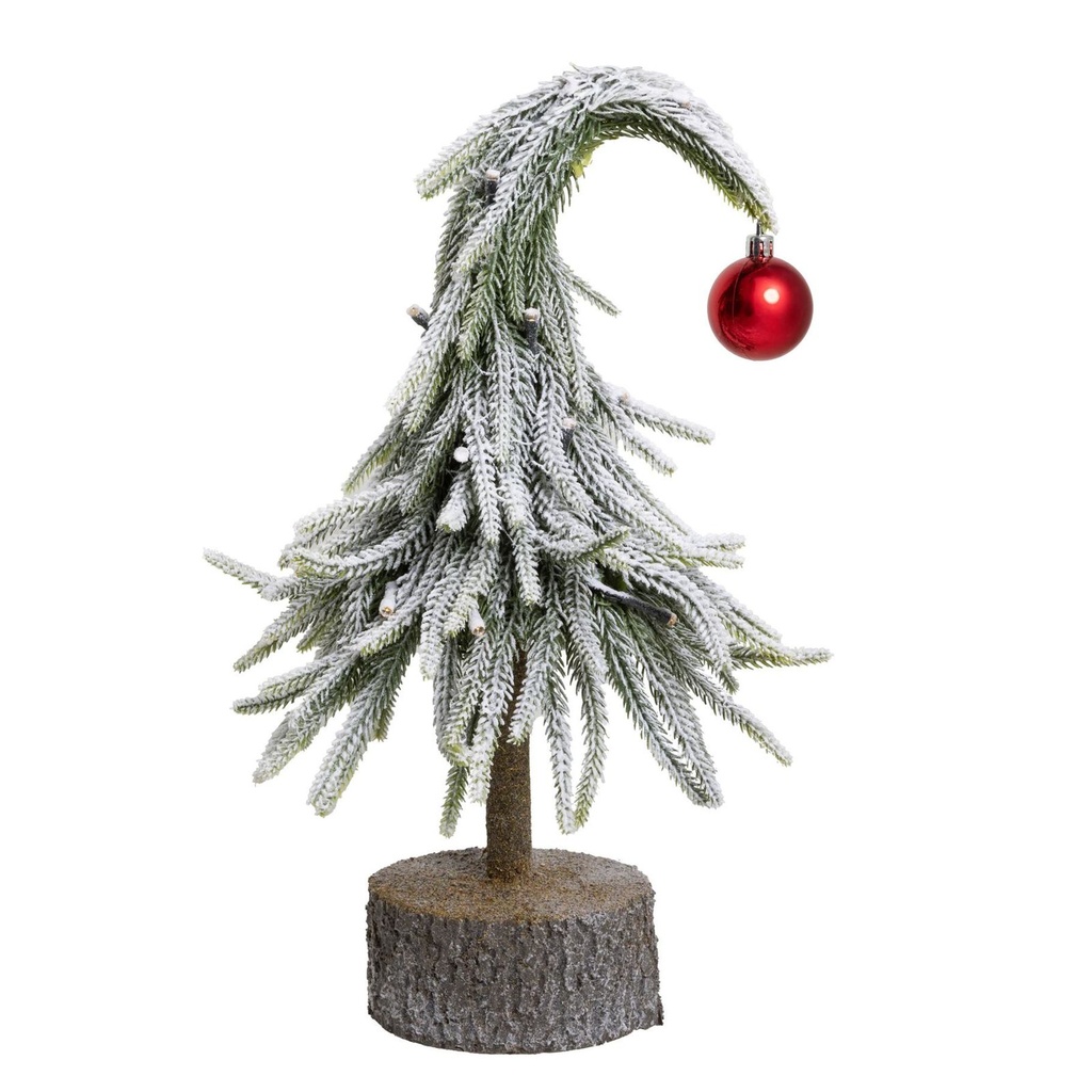 Deko Weihnachtsbaum mit LED Kugelspitze warmweiß batteriebetrieben – Galeriebild 1, Artikelnummer 18284