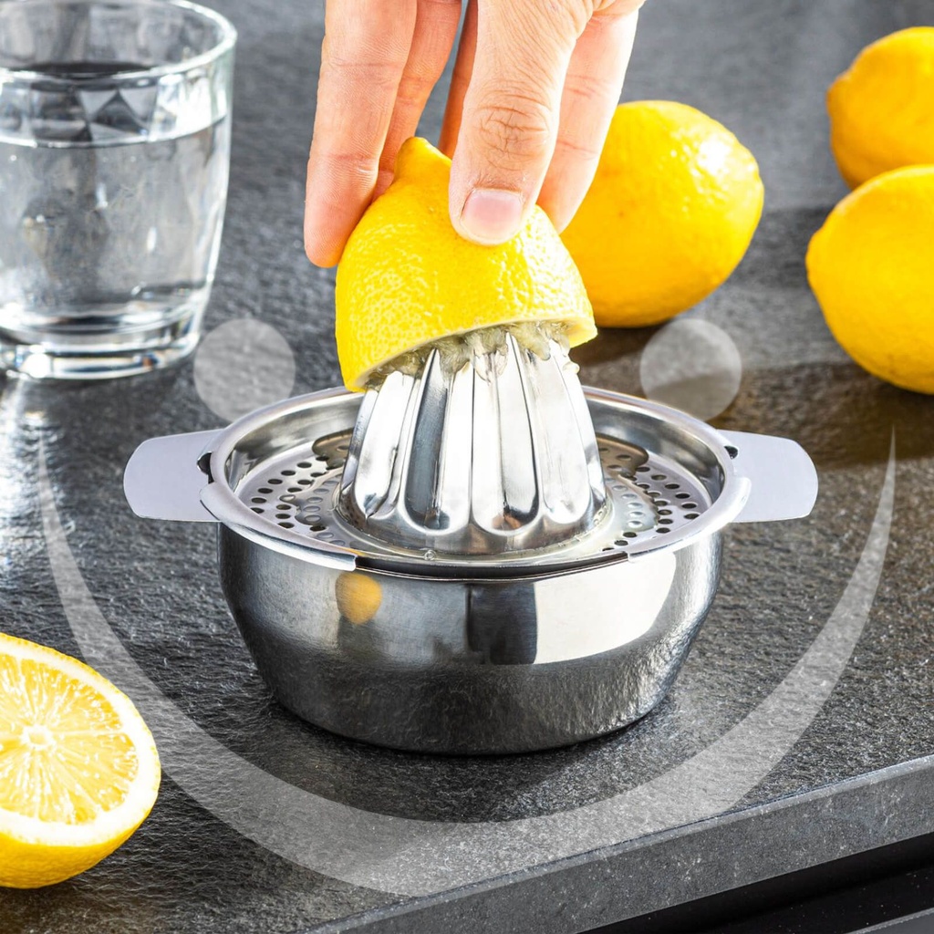 Robuste Edelstahl Orangen-Zitruspresse Zitronenpresse 350ml – Galeriebild 4, Artikelnummer 17265