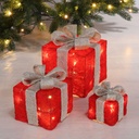 3er Set LED beleuchtete Geschenkbox Batterie 6H Timer – Galeriebild 1, Artikelnummer 12999