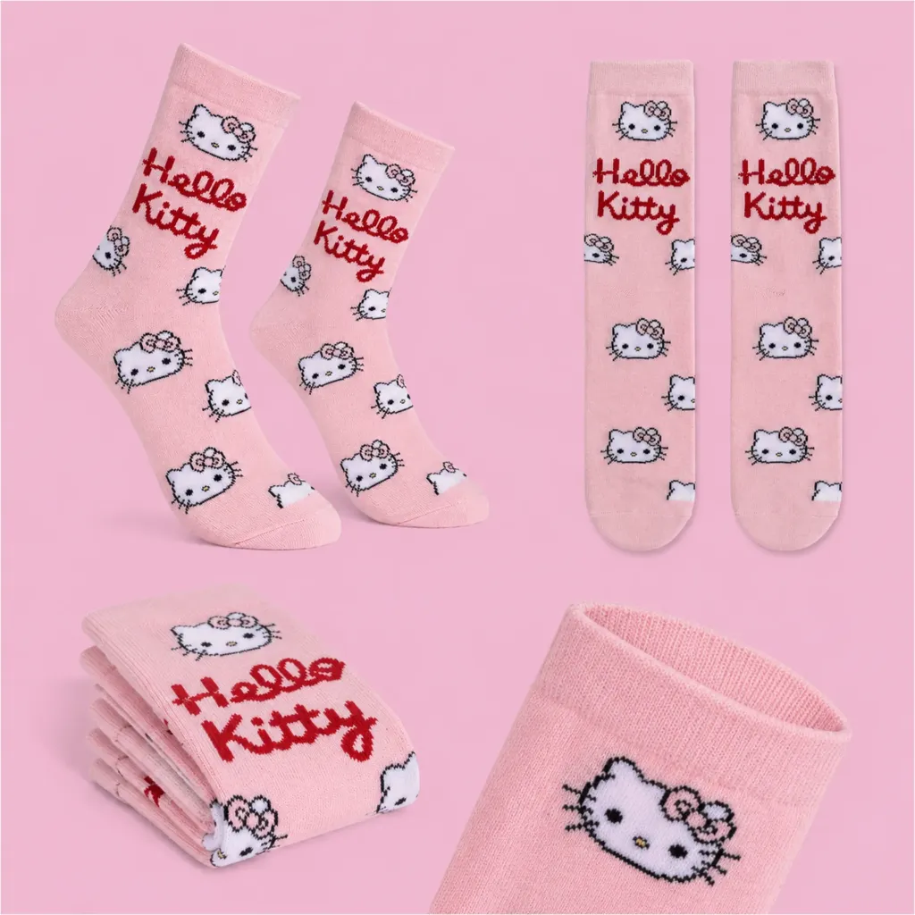 Hello Kitty Socken pink Baumwollmix Größe 28-43