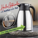 Edelstahl Isolierkanne 1,5 Liter mit Einhandbedienung – Galeriebild 2, Artikelnummer 17759