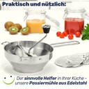 EDELSTAHL Passiermühle Passiersieb Zerkleinerer – Galeriebild 2, Artikelnummer 2573
