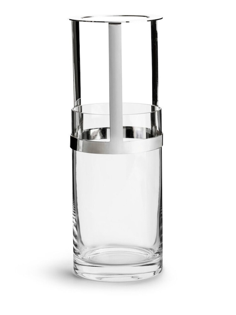 Höhenverstellbare Vase aus mundgeblasenem Glas mit Metallakzenten – Galeriebild 4, Artikelnummer 17544