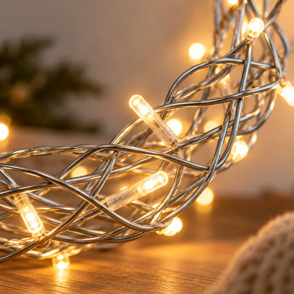 Metall Kranz mit 40 LEDs ca. Ø 30 cm – Galeriebild 1, Artikelnummer 18521